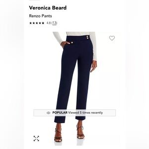 Veronica Beard Renzo Pants Size 8 Navy